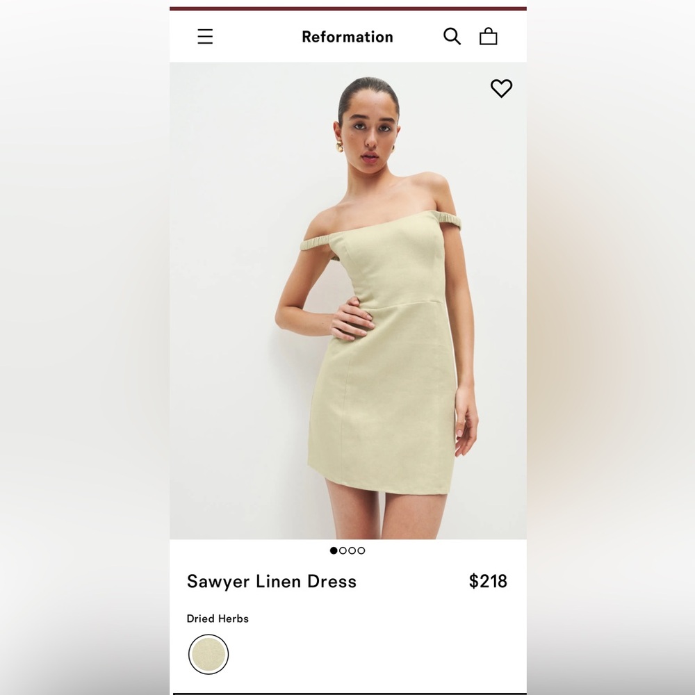 Reformation linen sawyer dress